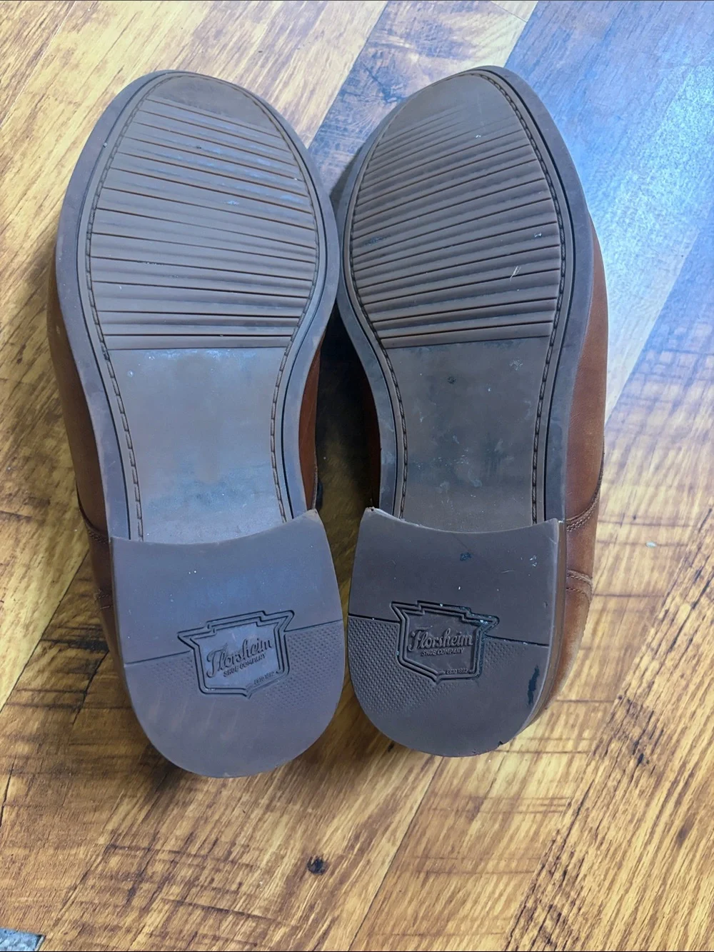 Florsheim Brown Leather Cap-Toe Dress Shoes